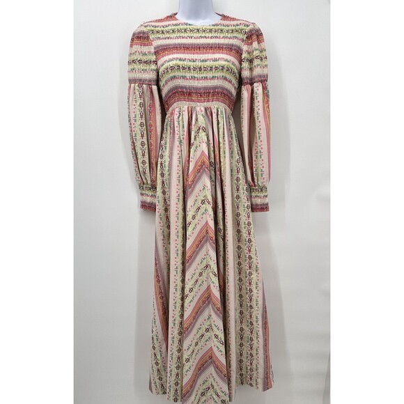 Vtg YOUNG INNOCENT Arpeja Victorian  Puffy S Preach  Prairie Cottagecore Maxi XS - Picture 12 of 15